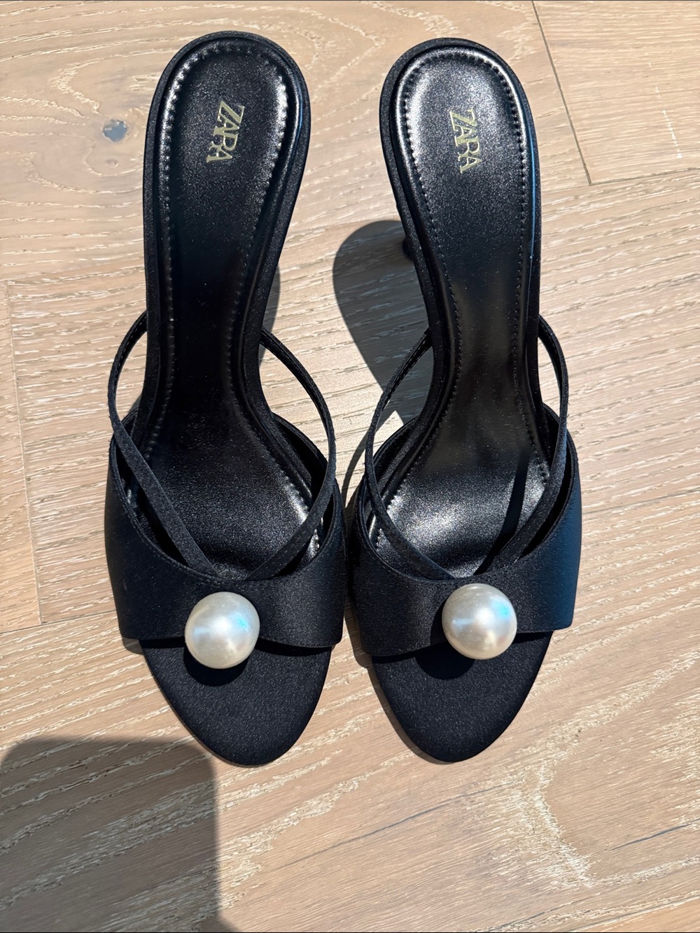 Zara pearl heels